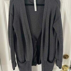 lululemon athletica Charcoal Cardigan Sweater
